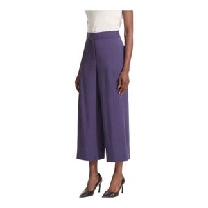 M. M. Lafleur Zhou silk culotte dress pants cropped short wide leg holiday
